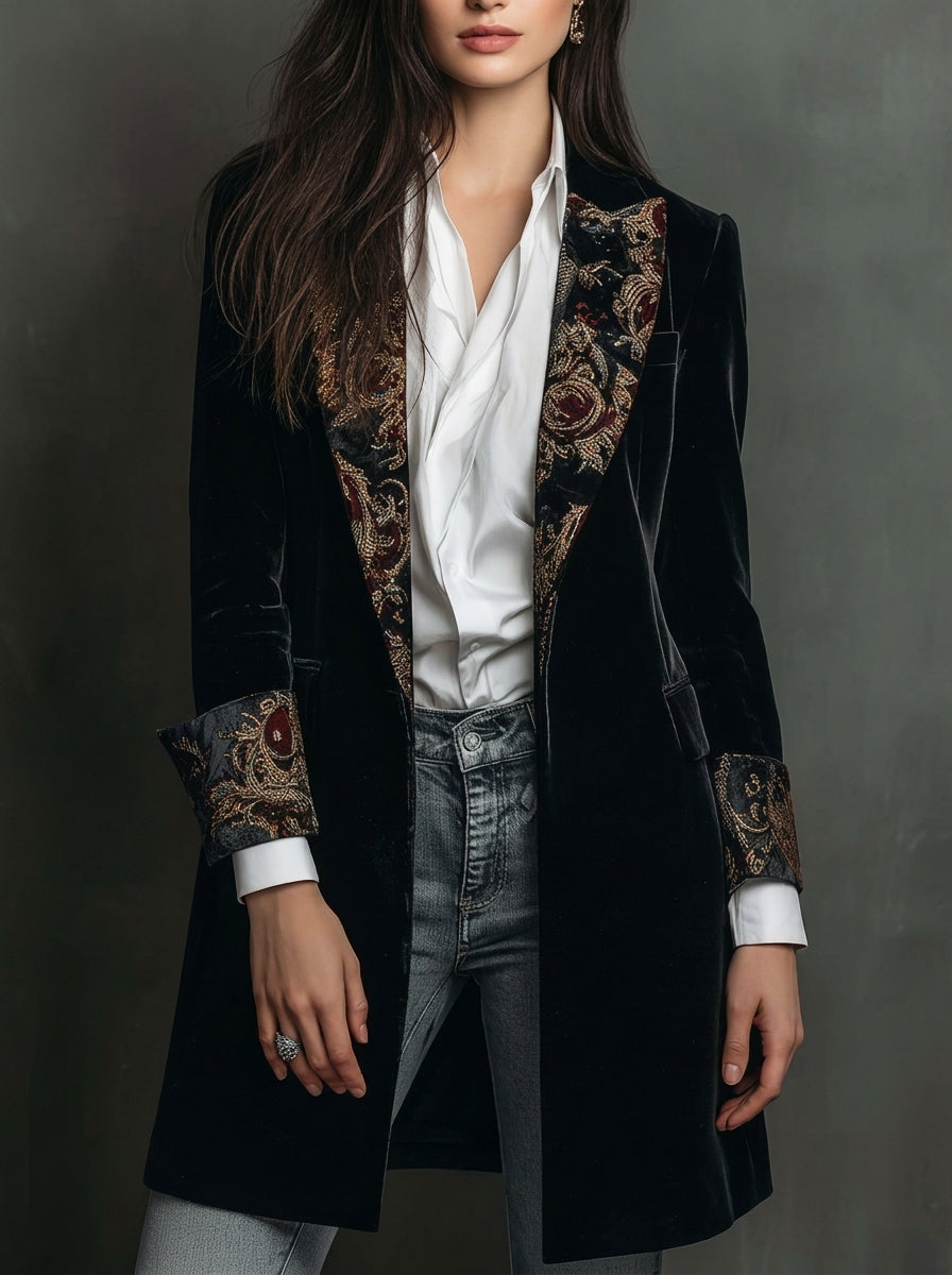 BIANCA MÓDENA Marta ⎸ Blazer de Corte Entallado con Estampado Barroco – photo 2