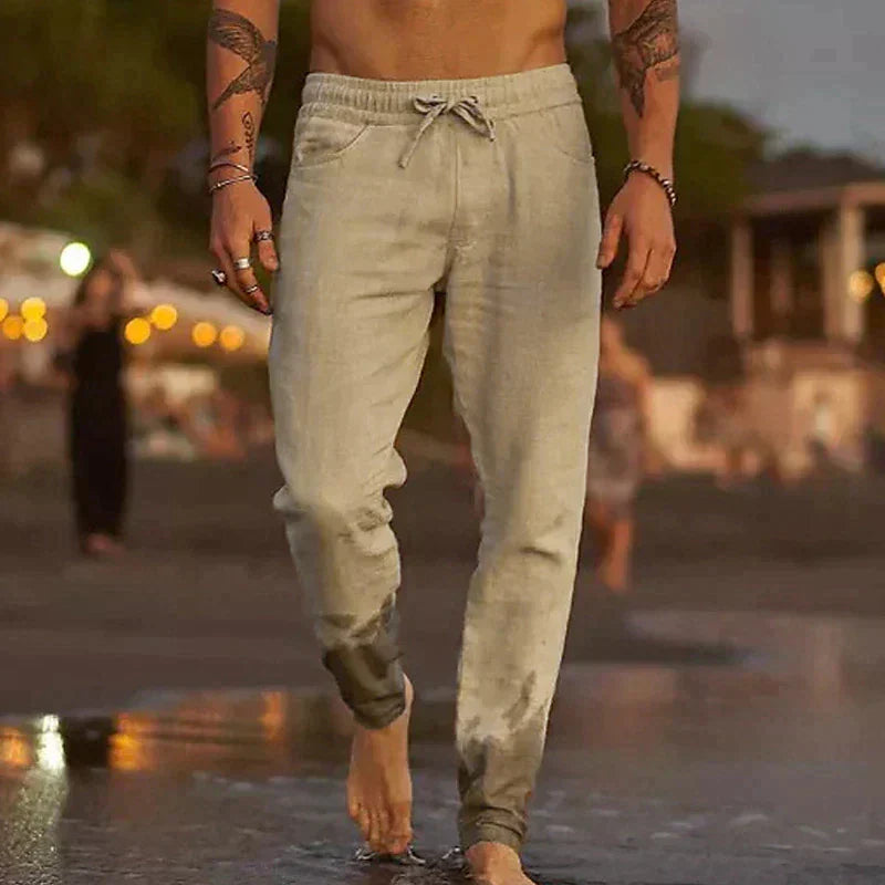 Marina Roca GABRIELE | Pantalón de lino – Khaki – photo 8