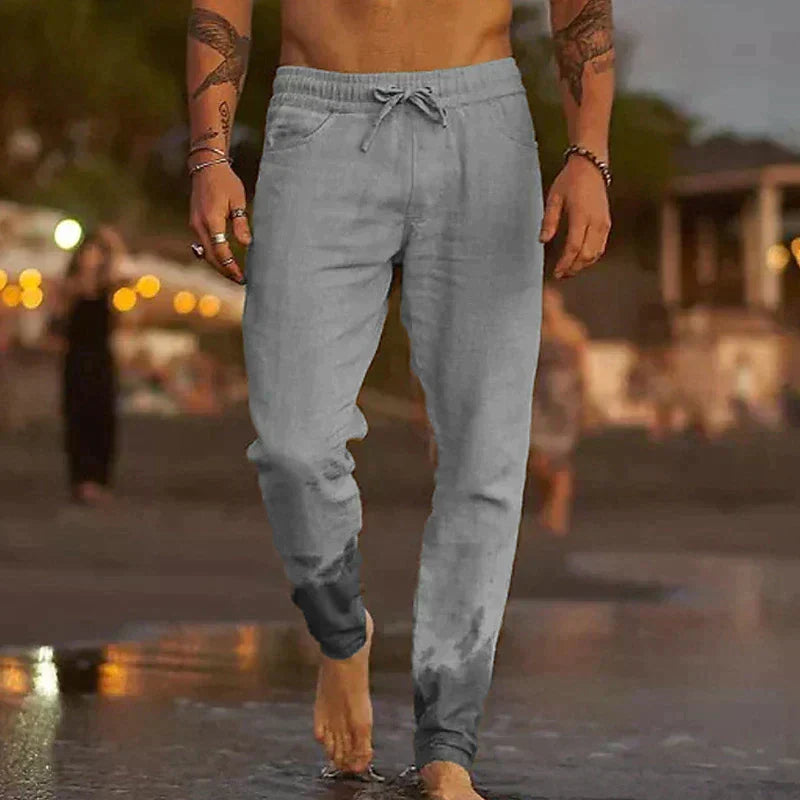 Marina Roca GABRIELE | Pantalón de lino – Gris – photo 3