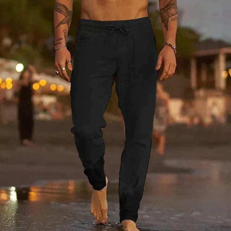 Marina Roca GABRIELE | Pantalón de lino – Negro – photo 4