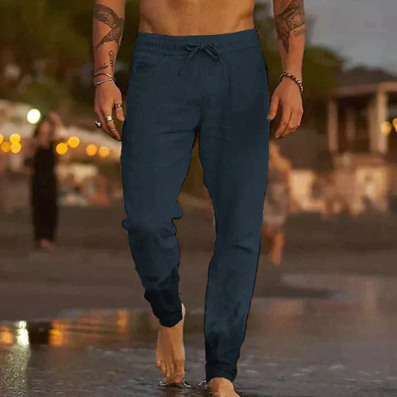 Marina Roca GABRIELE | Pantalón de lino – Azul Oscuro – photo 6