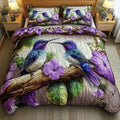 Hecho Bonito Juego de Cama Acolchado de 3 Piezas - Refugio de Aves
