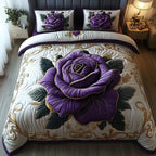 Hecho Bonito Juego de Cama Acolchado de 3 Piezas - Rosa Violeta – photo 4