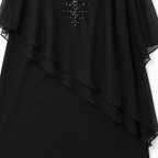 Anamartinezmadrid Joaquina | Vestido Midi de Invitada con Capa de Gasa y Escote en Pico – photo 9