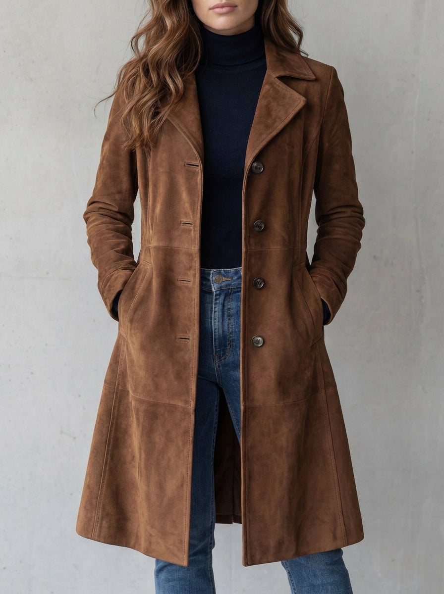 Teresa | Abrigo de ante estilo vintage
