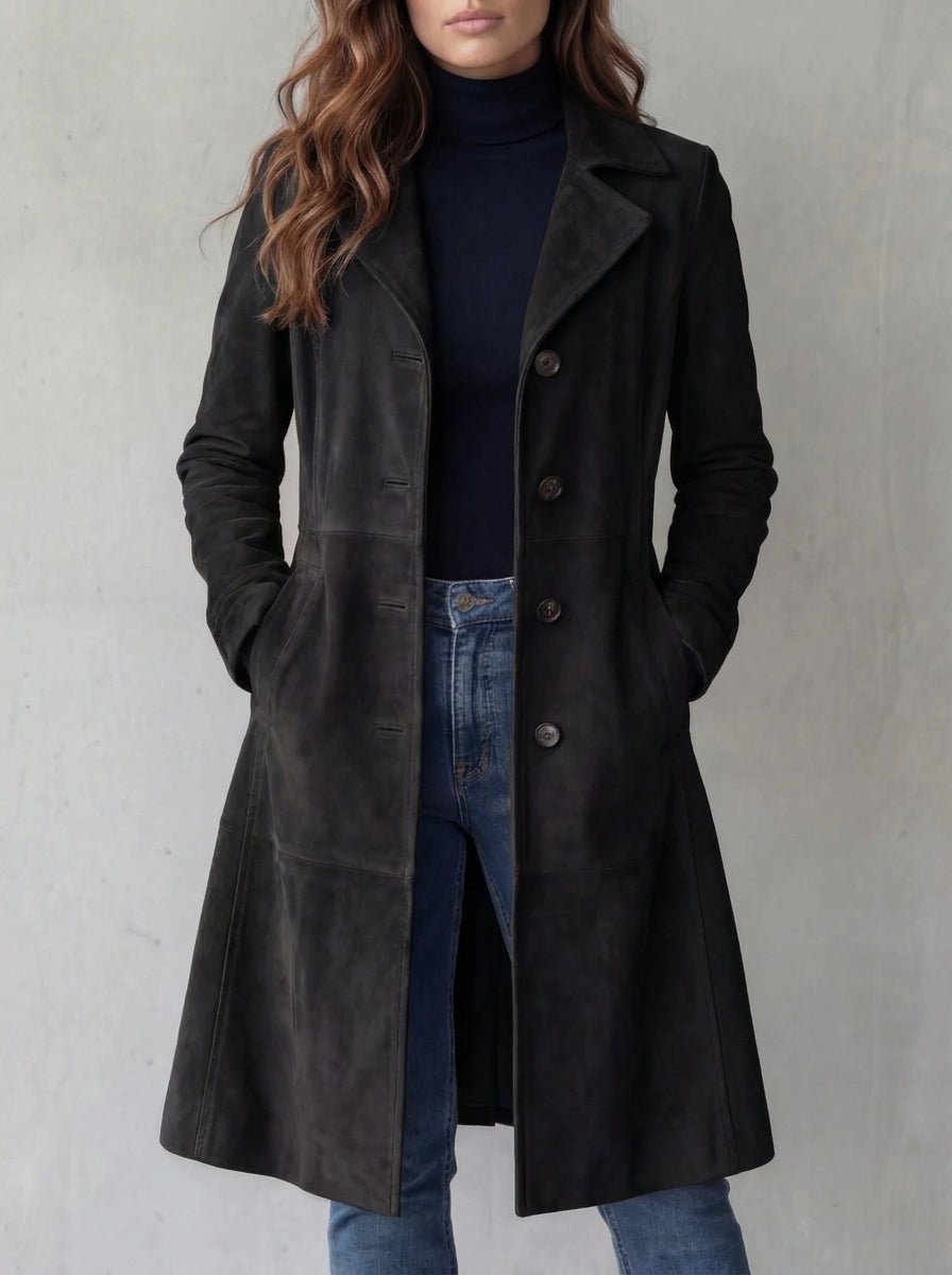 Teresa | Abrigo de ante estilo vintage