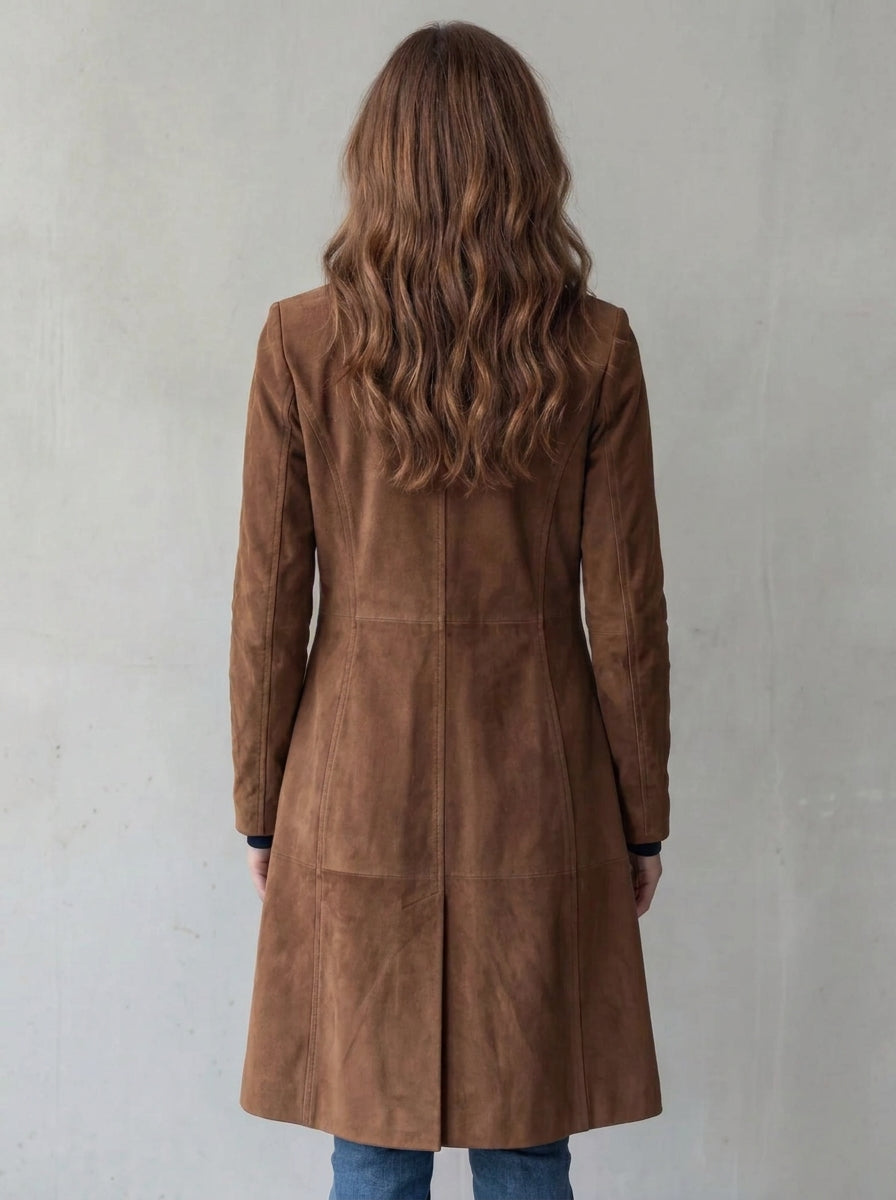Melovia Teresa - Abrigo de Ante Estilo Vintage – photo 2