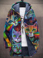 Bianca Marchetti Luna - Abrigo Artístico – Multicolor con Gatos – photo 4