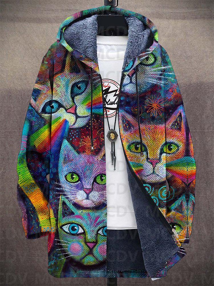 Bianca Marchetti Luna - Abrigo Artístico – Multicolor con Gatos – photo 4