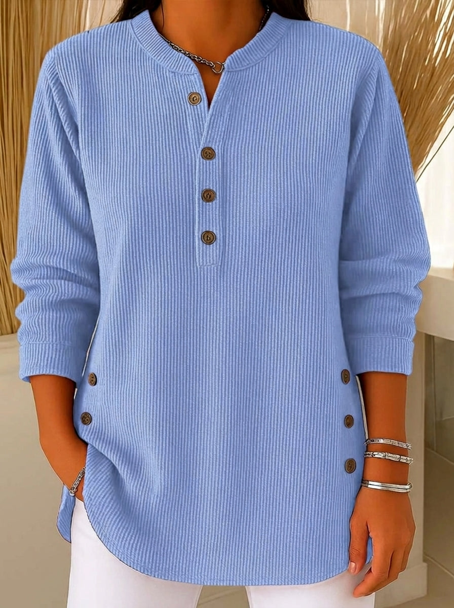 Casa Provincial Nieves - Túnica Henley con Botones – Azul Cielo
