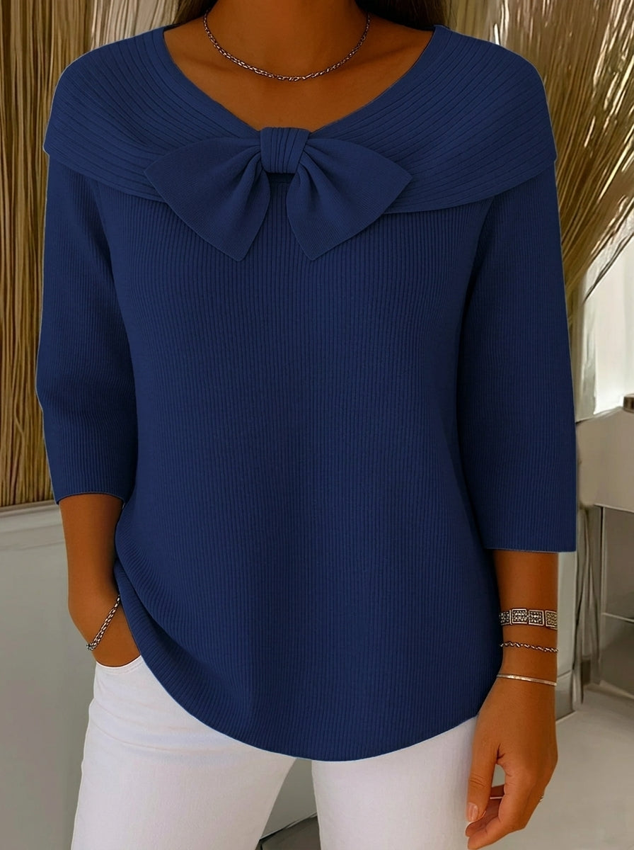 Casa Provincial Trinidad - Jersey con Lazo y Cuello Redondo – Azul Oscuro – photo 5