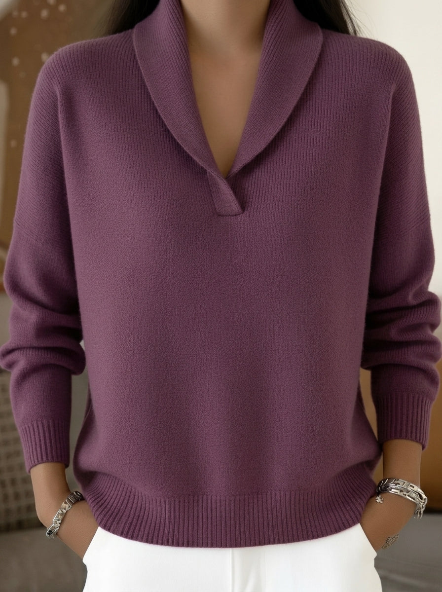 Casa Provincial Encarna - Jersey con Cuello de Pico – Morado – photo 5