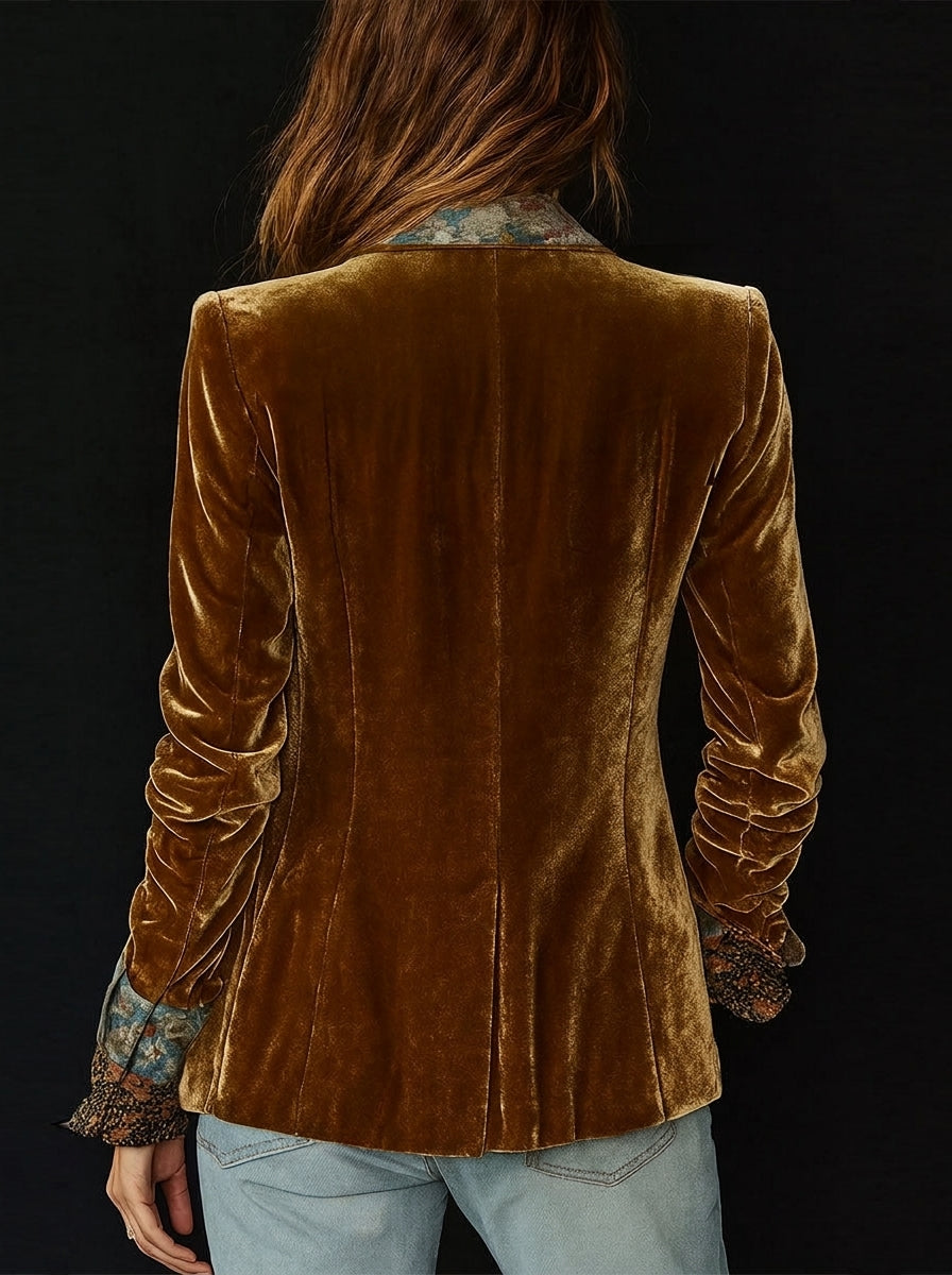 Jeanne Paris Marcela - Blazer de Patchwork con Estampado Floral Vintage – photo 2