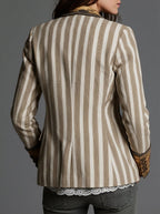 Jeanne Paris Sara ⎸ Blazer Bohemio a Rayas con Cuello Estampado – photo 3