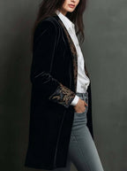 BIANCA MÓDENA Marta ⎸ Blazer de Corte Entallado con Estampado Barroco – photo 3