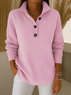 Casa Provincial Amparo - Jersey Polo con Cuello de Pico – Rosa Empolvado – photo 2