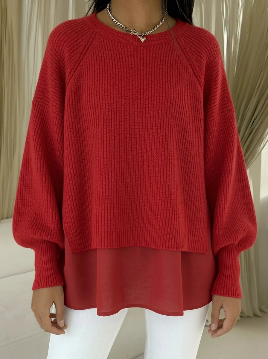 Casa Provincial Casilda - Jersey Efecto Dos Piezas – Rojo – photo 2