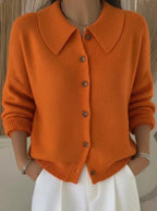 Casa Provincial Vega - Chaqueta de Punto con Cuello Camisero – Naranja – photo 3