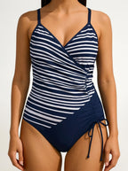 Navarro Granada Raquel - Bañador Elegante – Rayas Marinas