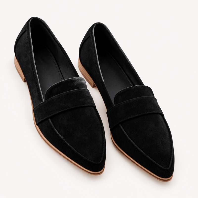 Carlota | Mocasines de ante con punta fina