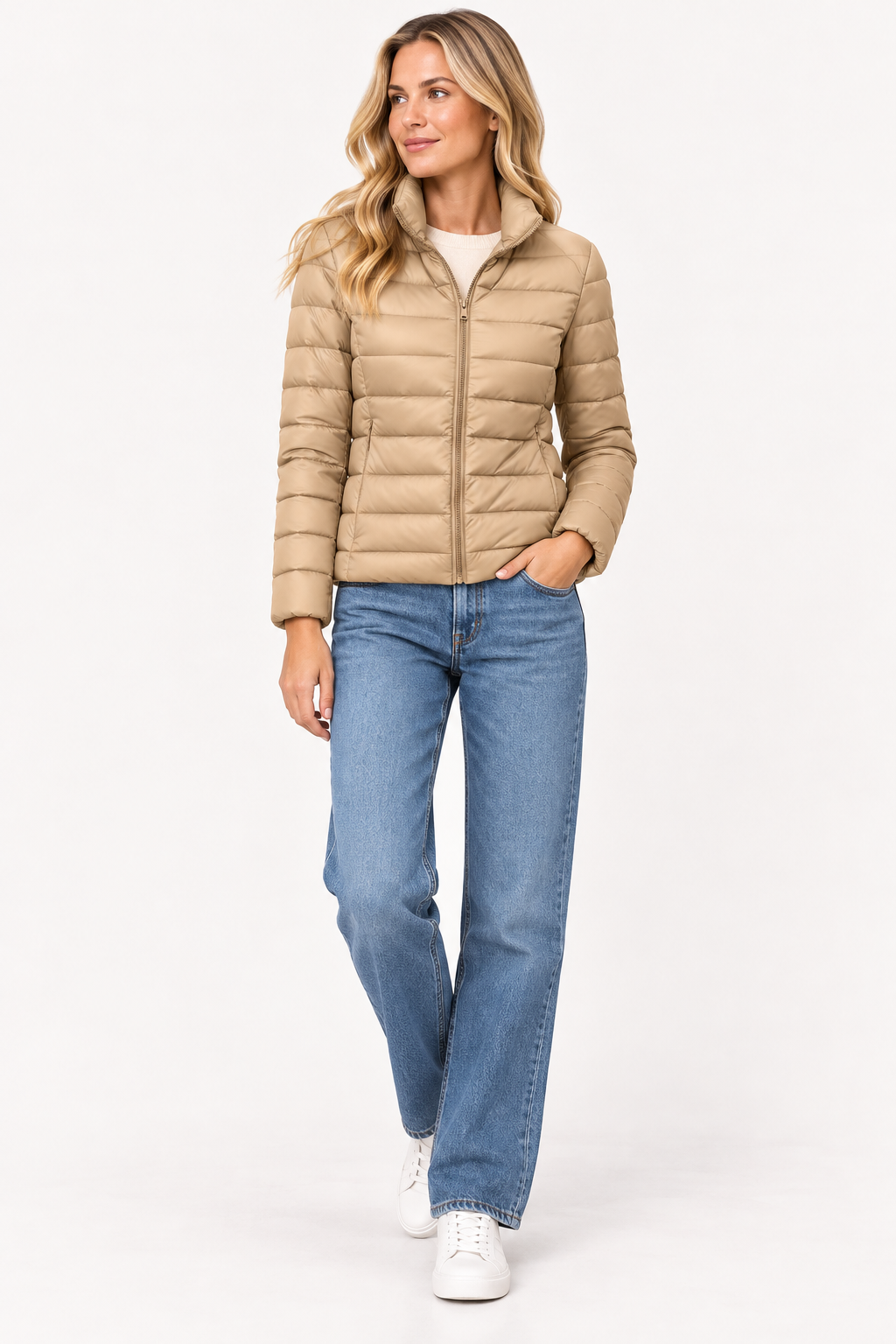 Nuria | Chaqueta acolchada ligera con cuello alto