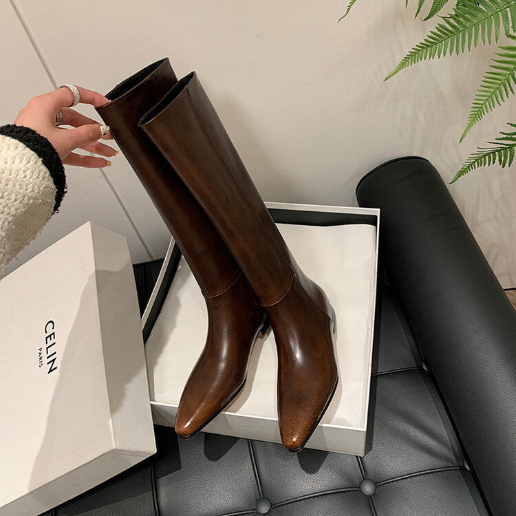 Anamartinezmadrid Aura | Botas Altas de Punta Fina con Tacón Medio – photo 5