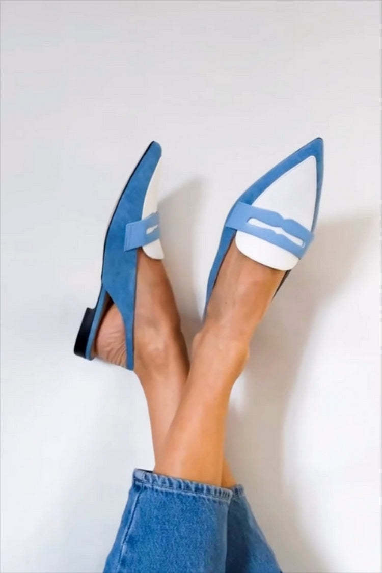 Anamartinezmadrid Jara | Mocasines Destalonados en Azul Suave