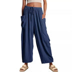 Marina Roca Ember | Pantalones de Pierna Ancha Sin Esfuerzo – Azul Marino – photo 4
