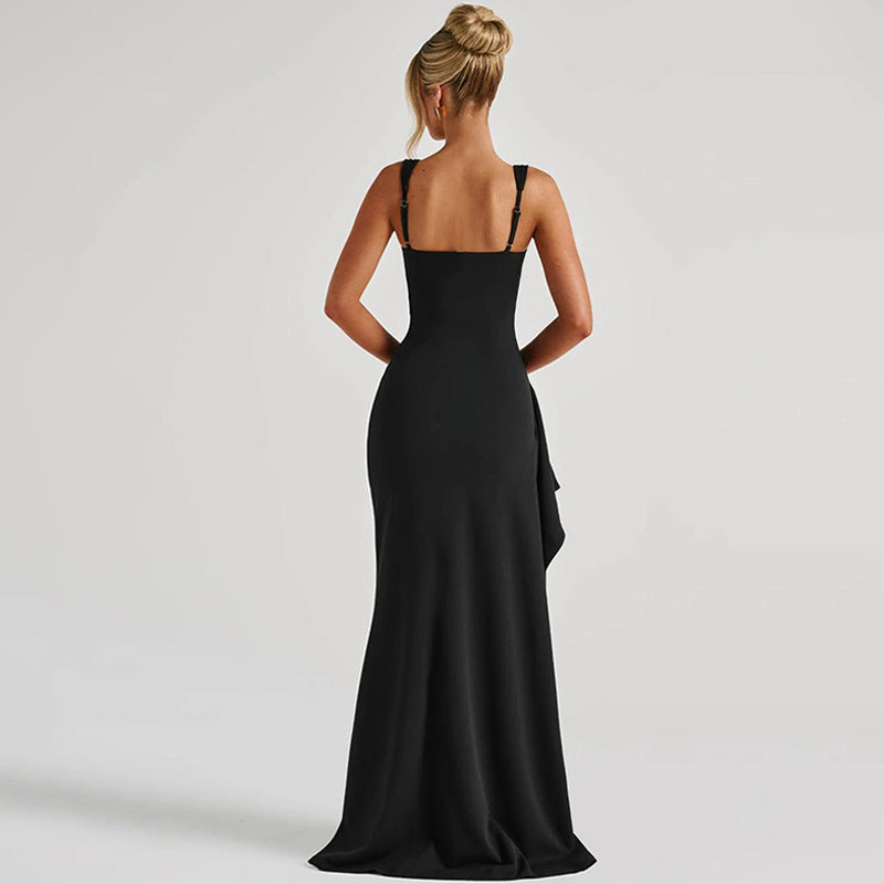 Anamartinezmadrid Elara | Vestido Largo con Escote Cuadrado y Abertura Lateral – photo 2