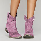 Marina Roca CARLOTTA | Botines de mujer en suave ante con estilo – Violeta – photo 11