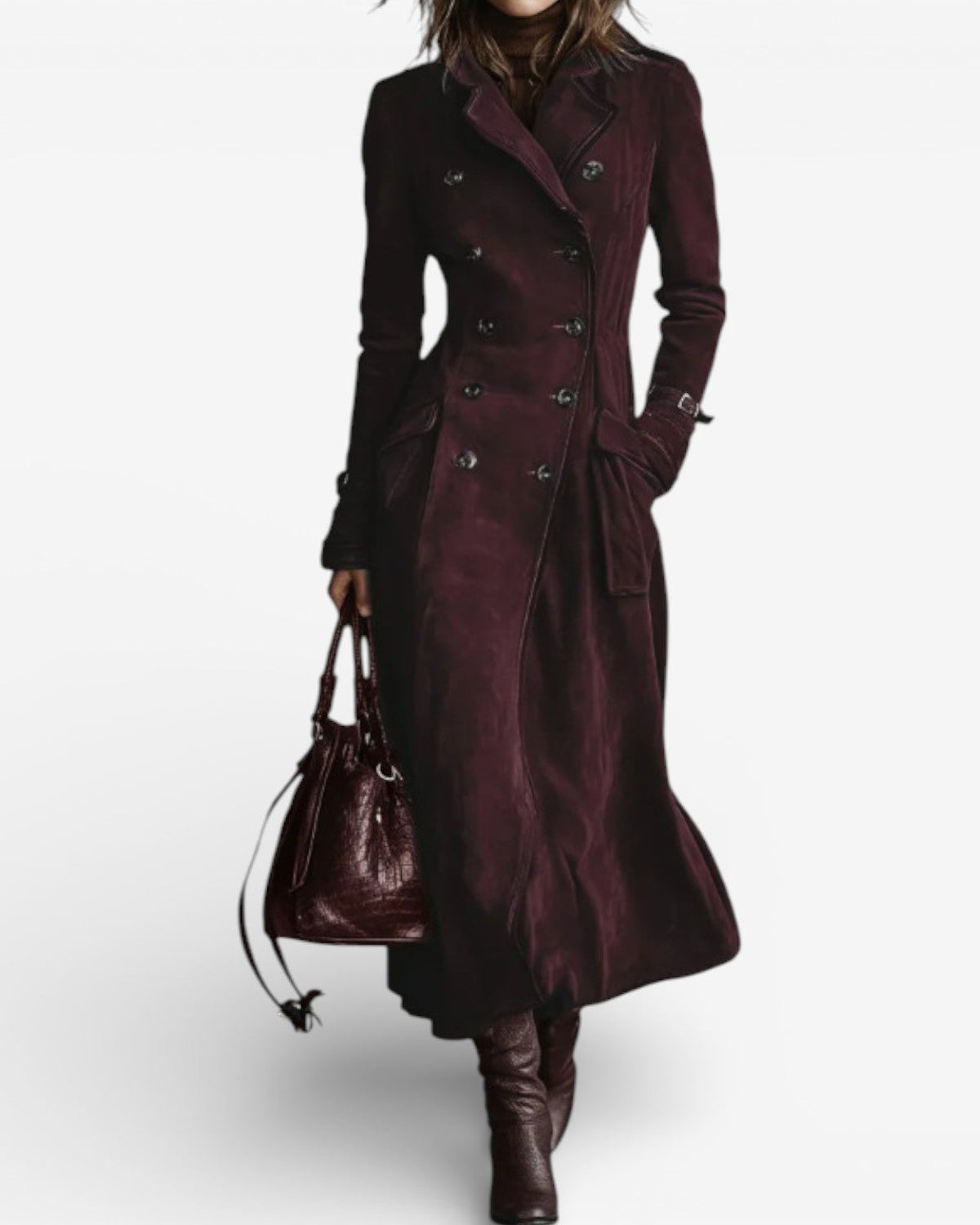 Marina Roca NATHALY | Gabardina de ante – Morado – photo 6