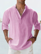 Marina Roca Evan - Camisa elegante de Lino – Rosa – photo 4