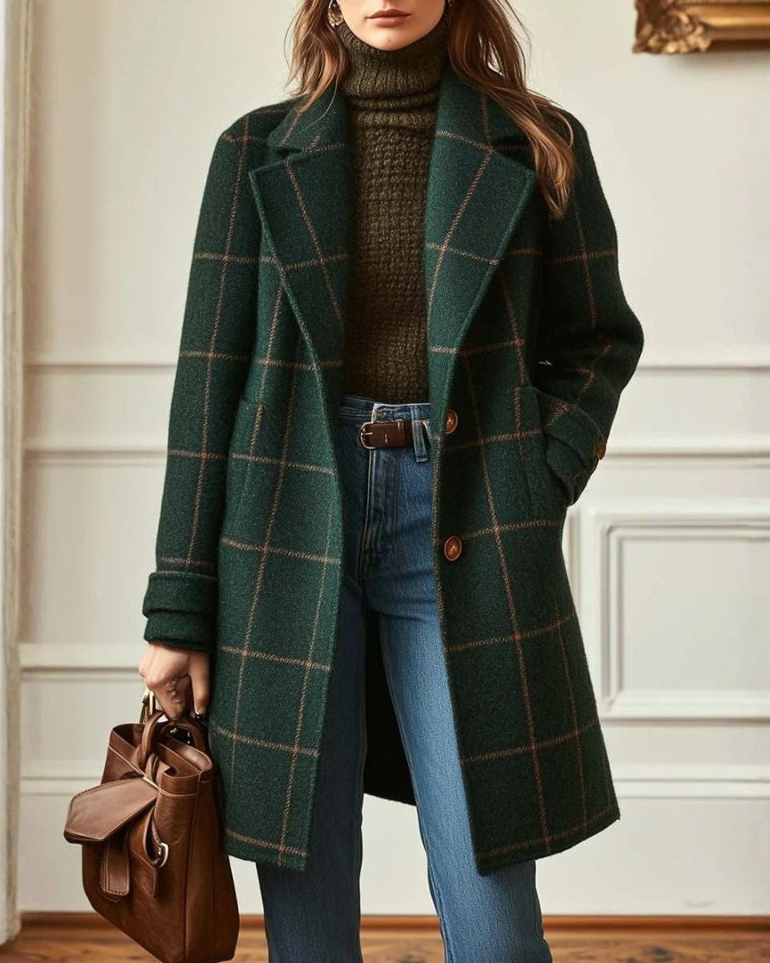 Marina Roca CAMILA | Abrigo estampado de temporada – Verde – photo 3