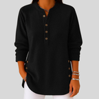 Anamartinezmadrid Ámbar | Jersey de Cuello Redondo con Botones Laterales – Negro – photo 6
