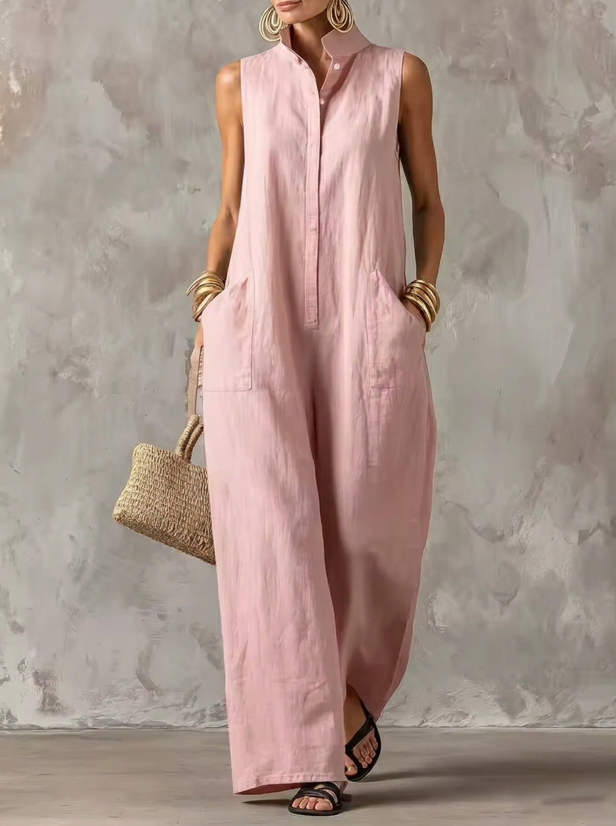 Helena Romero Alicia - Mono Elegante sin Mangas – Rosa – photo 4