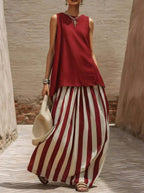 Helena Romero Marisa - Conjunto Elegante sin Mangas – Rojo – photo 2