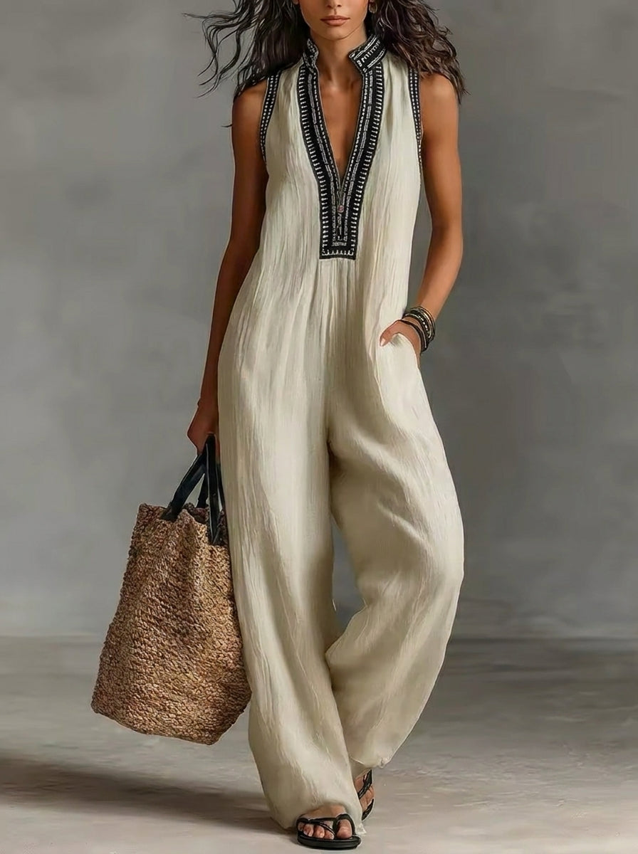 Helena Romero Lorena - Mono Elegante y Cómodo – Beige – photo 2