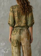 Helena Romero Maribel - Conjunto Elegante con Estampado Bohemio – photo 2
