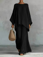 Helena Romero María - Conjunto de Lino Fresco y Elegante – Negro – photo 2