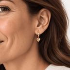 Lucía | Pendientes de corazón dorados - Carmen Teruel