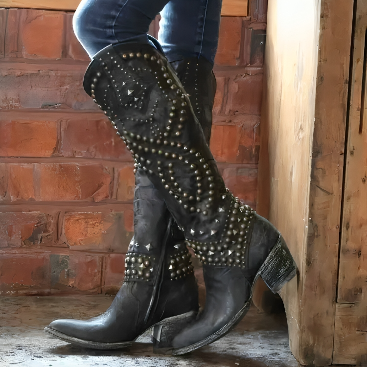 Marina Roca ORENA | Botas cowboy para mujer – Negro – photo 4
