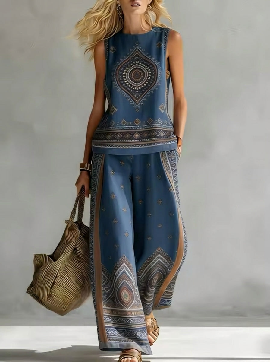 Helena Romero Nuria - Conjunto Elegante con Estampado – Azul – photo 2