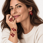 Flora | Set de pulsera, pendientes y anillo de flor - Carmen Teruel