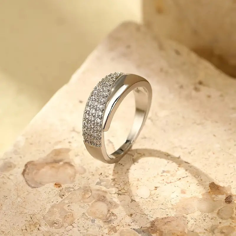 Marina Roca Anillo elegante con piedras preciosas Lucrecia – Plata – photo 4