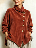 Anamartinezmadrid Lorea | Camisa de Pana con Botones en Terracota – Terracota