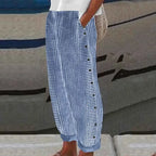 Marina Roca Riviera | Pantalones de Botón Rayados – Azul – photo 4
