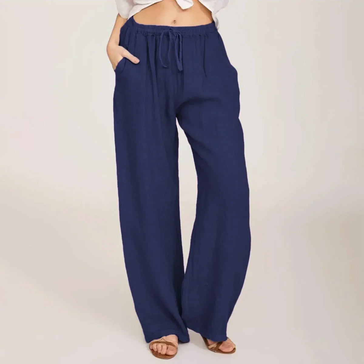 Marina Roca Zara | Pantalones Anchos Sin Esfuerzo – Marino – photo 2