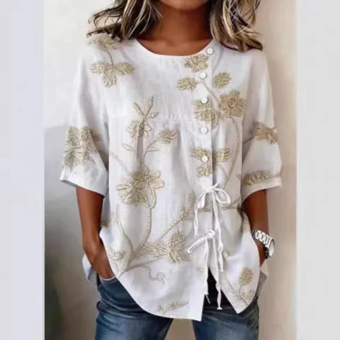 Marina Roca Celestina | Blusa floral elegante – photo 4