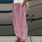 Marina Roca Riviera | Pantalones de Botón Rayados – Rosa – photo 3