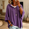 Anamartinezmadrid Eloísa | Jersey Poncho con Capucha en Morado
